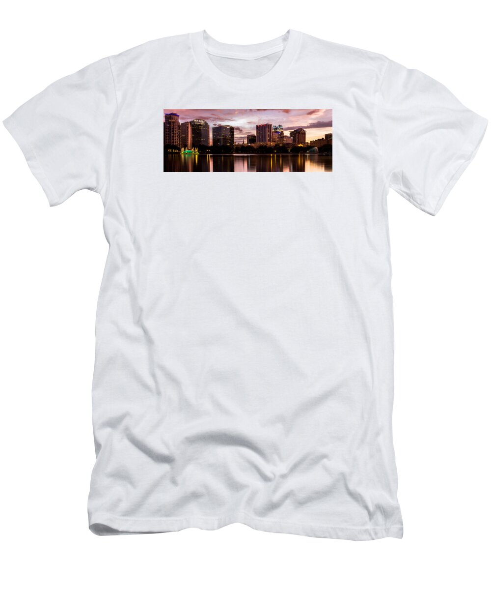 Water T-Shirt featuring the photograph Downtown Orlando #2 by Mike Dunn