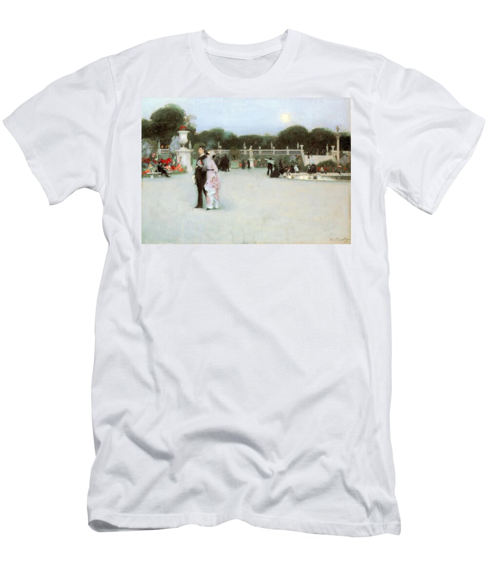 John Singer Sargent T-Shirt featuring the painting In the Luxembourg Gardens #3 by John Singer Sargent