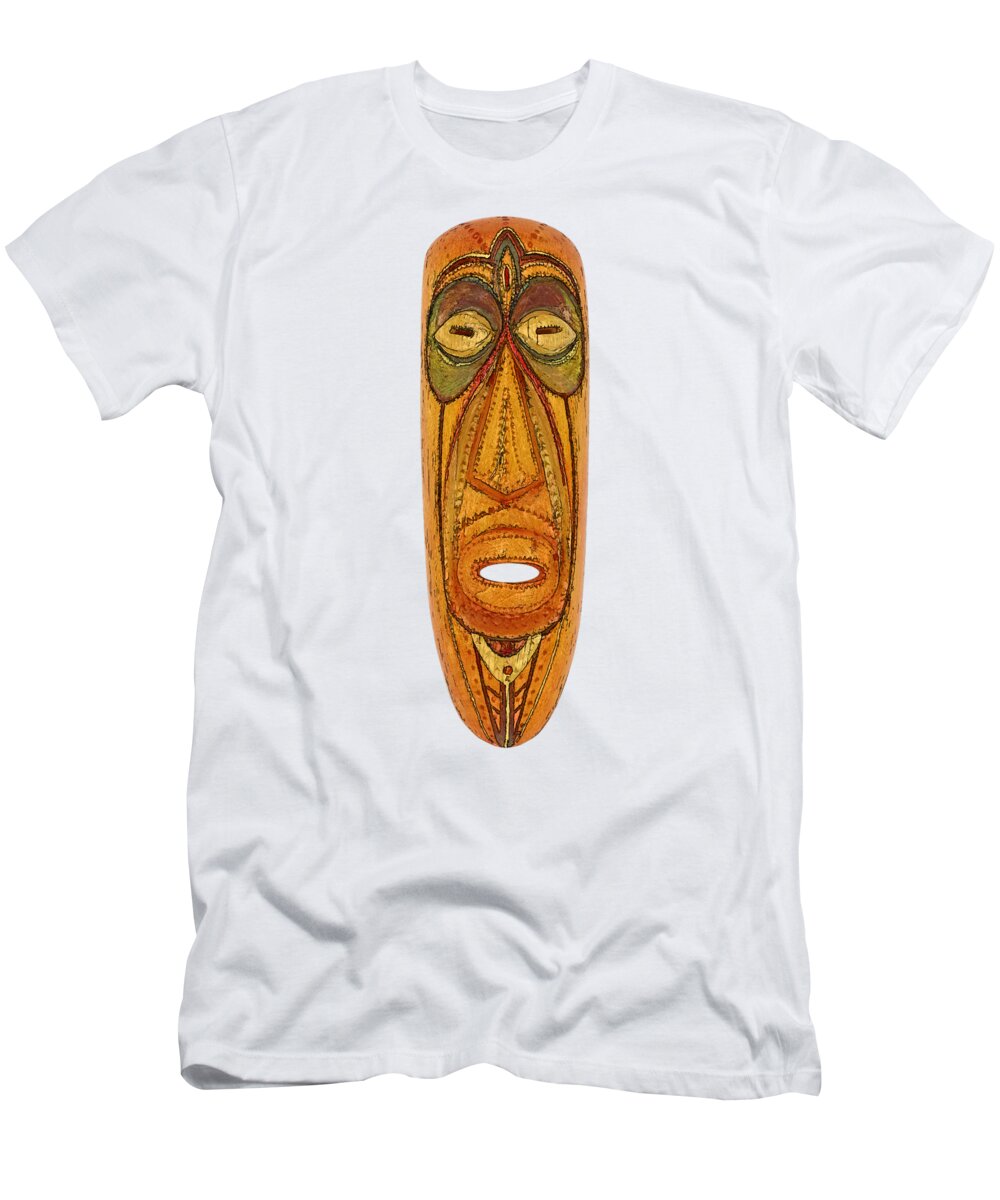 Africa T-Shirt featuring the mixed media Mask #2 by Michal Boubin