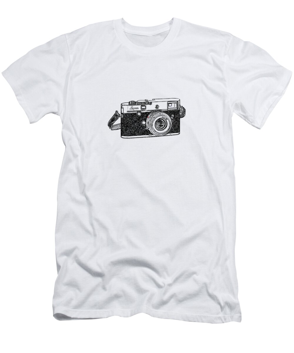 Analog T-Shirt featuring the digital art Rangefinder Camera by Setsiri Silapasuwanchai