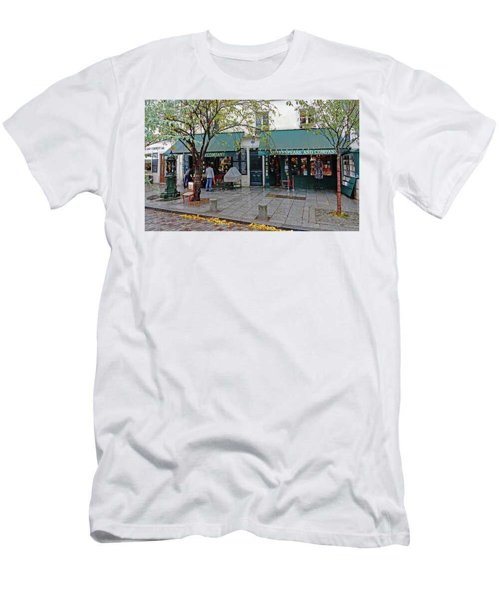 Paris T-Shirt featuring the photograph Shakespeare And Company Bookstore In Paris, France #2 by Rick Rosenshein