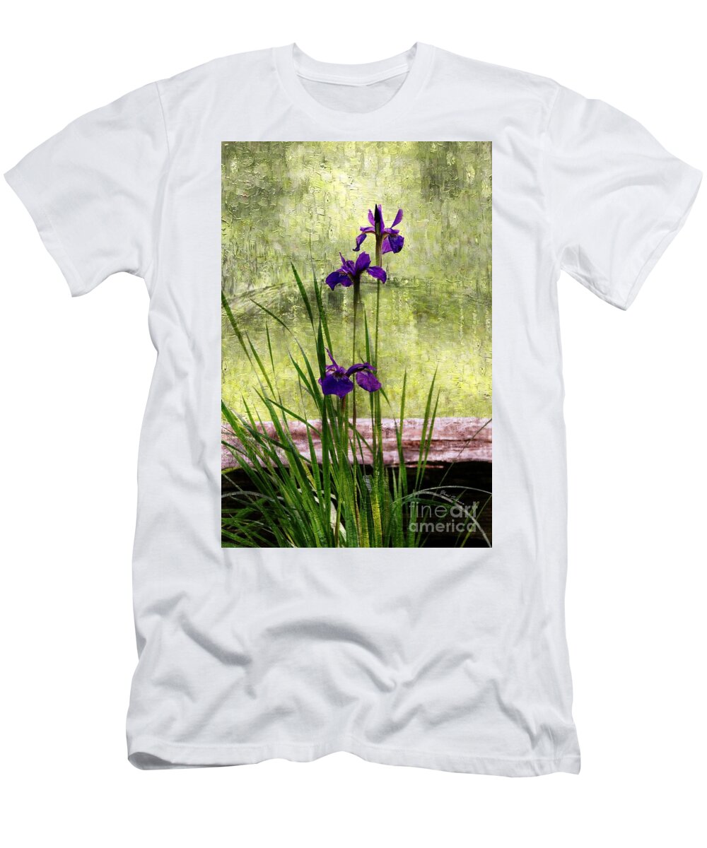 Siberian Iris T-Shirt featuring the photograph Siberian Iris  #2 by Yumi Johnson