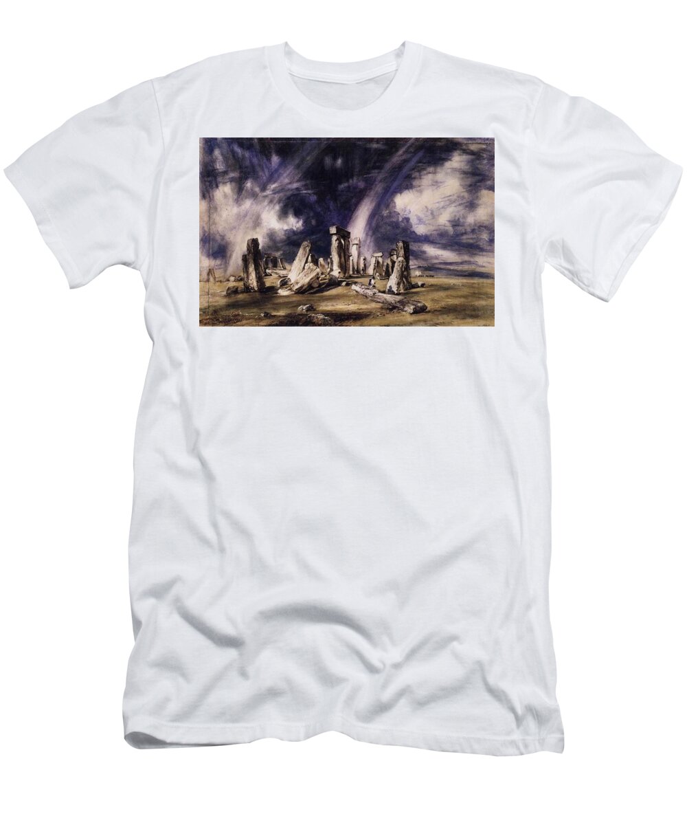 John Constable T-Shirt featuring the painting Stonehenge by John Constable