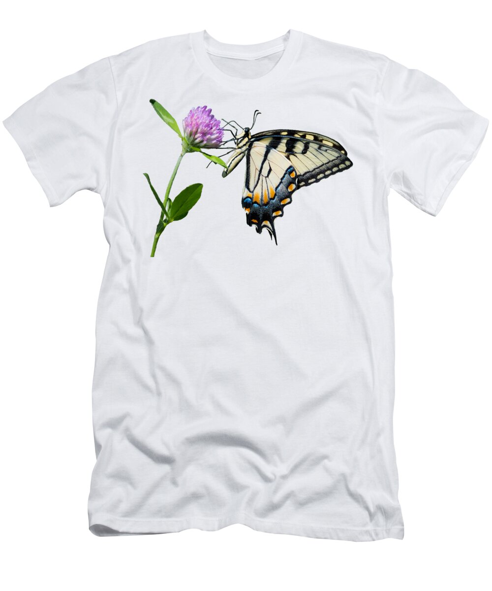 Tiger Swallowtail Butterfly T-Shirt featuring the photograph Tiger Swallowtail Butterfly by Holden The Moment