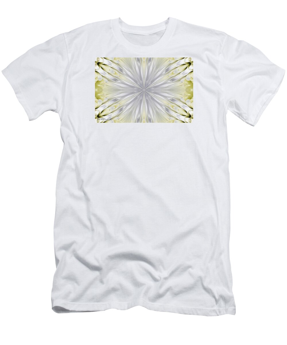 Mccombie T-Shirt featuring the painting White Arctic Queen Kaleidoscope #4 by J McCombie