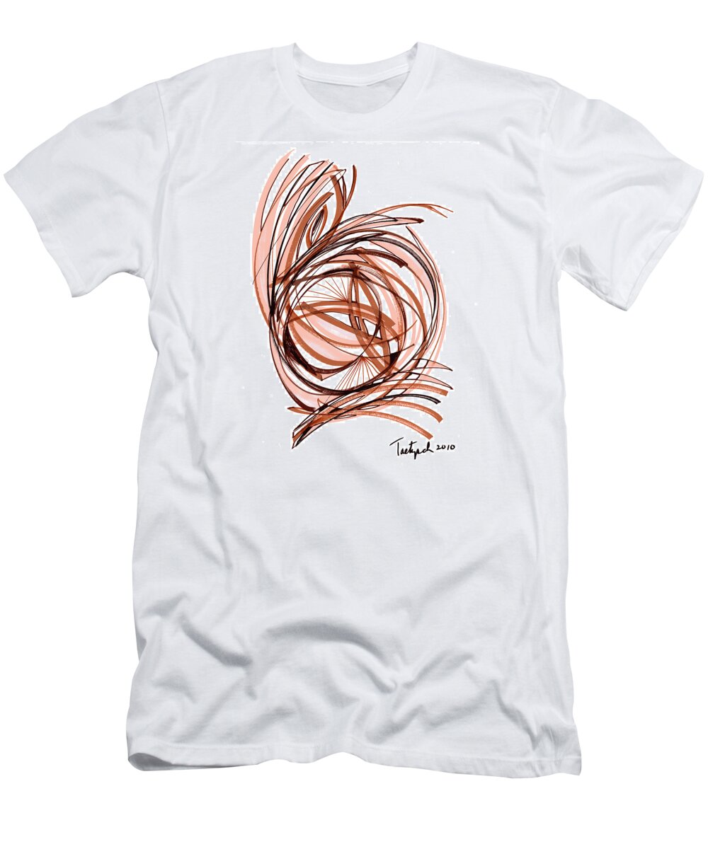 Abstract Art T-Shirt featuring the drawing 2010 Abstract Drawing Six by Lynne Taetzsch