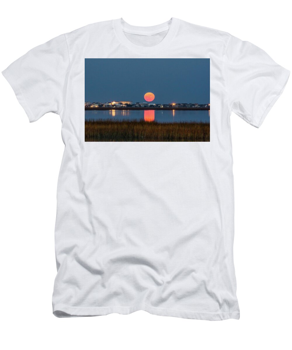 Supermoon T-Shirt featuring the photograph 2017 Supermoon by Francis Trudeau