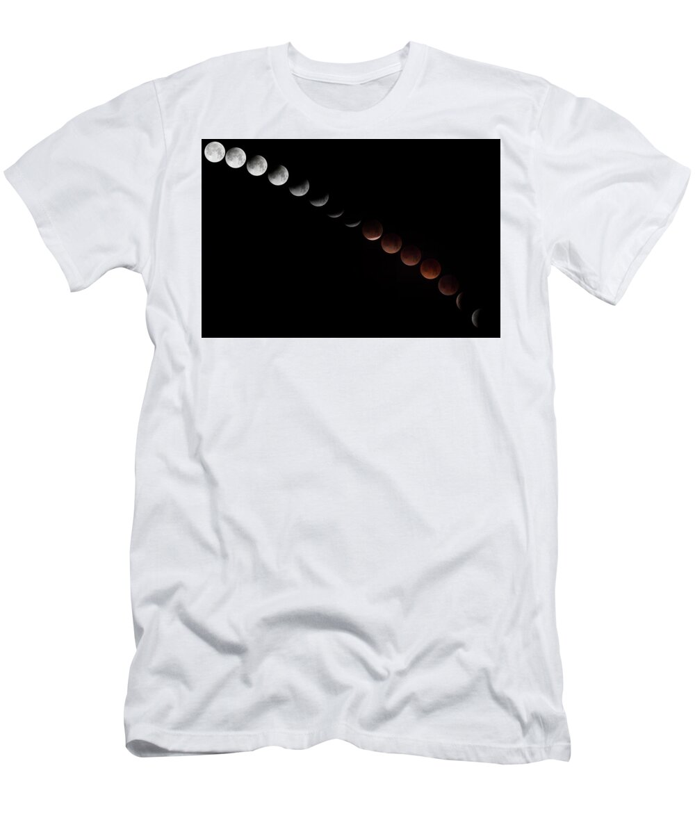 Moon T-Shirt featuring the photograph 2018 Lunar Eclipse by Mike Gifford