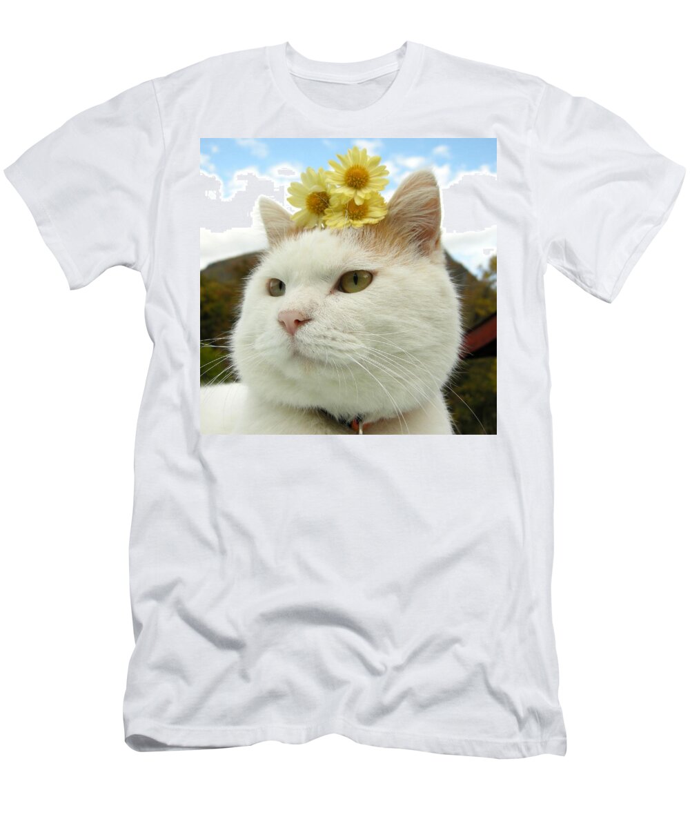 Cat T-Shirt featuring the photograph Cat #204 by Jackie Russo