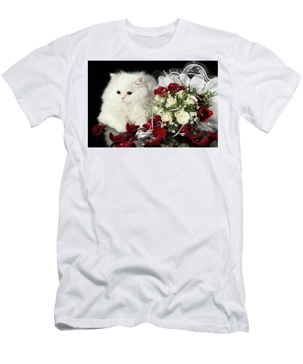 Cat T-Shirt featuring the photograph Cat #214 by Jackie Russo