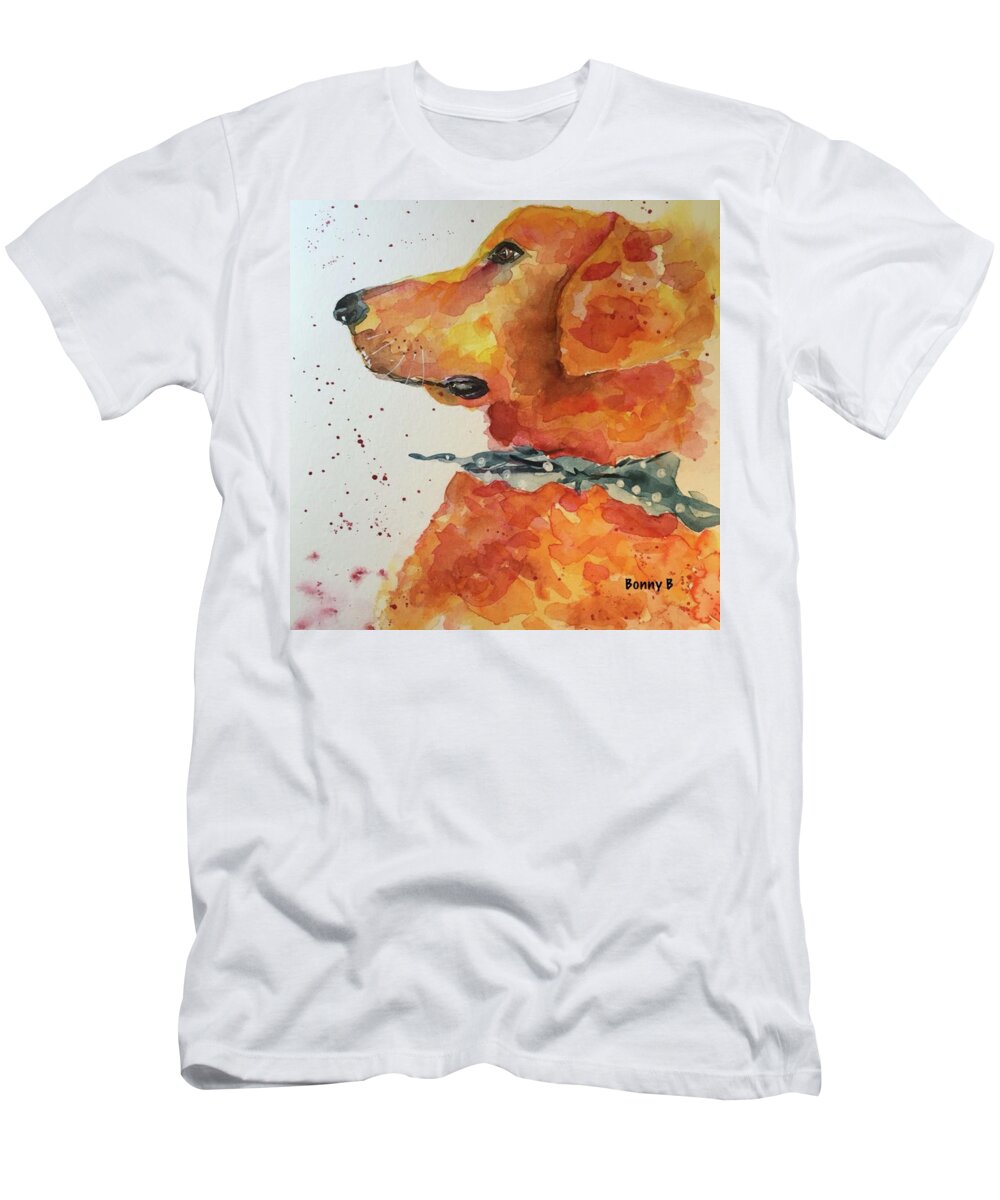 Pet T-Shirt featuring the painting Golden Retriever by Bonny Butler