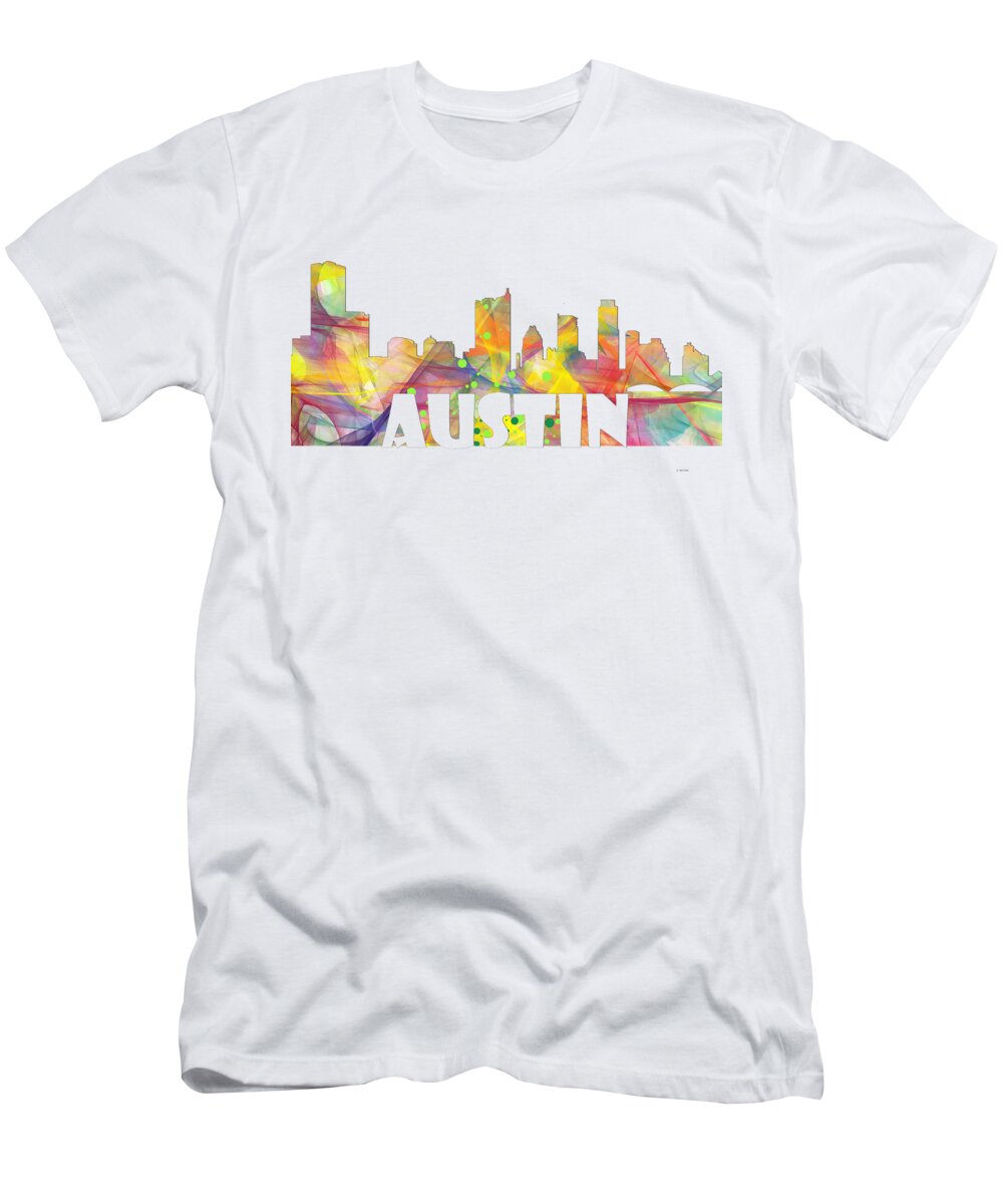 Austin Texas Skyline T-Shirt featuring the photograph Austin Texas Skyline #3 by Marlene Watson