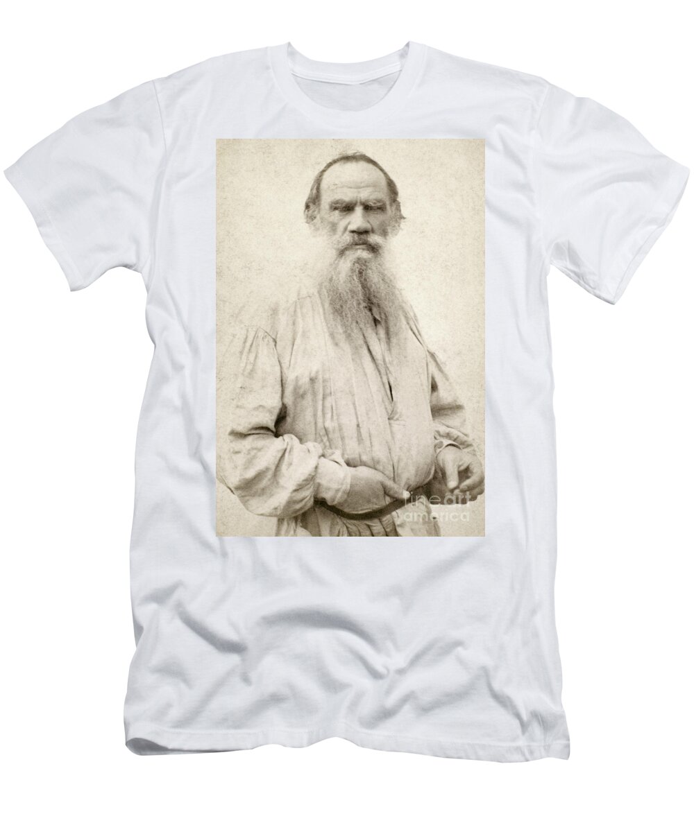 19th Century T-Shirt featuring the photograph Leo Tolstoy (1828-1910) #3 by Granger