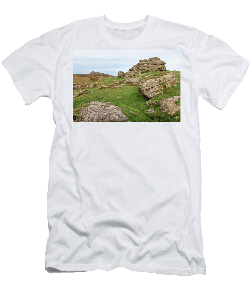 Saddle Tor T-Shirt featuring the photograph Saddle Tor - Dartmoor #3 by Joana Kruse