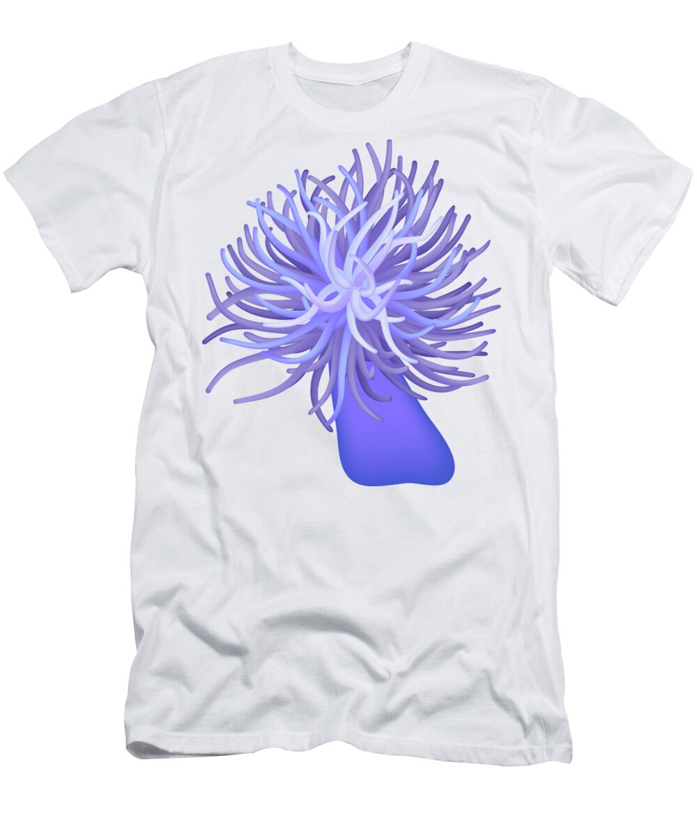 Anemone T-Shirt featuring the digital art Sea Anemone #3 by Michal Boubin