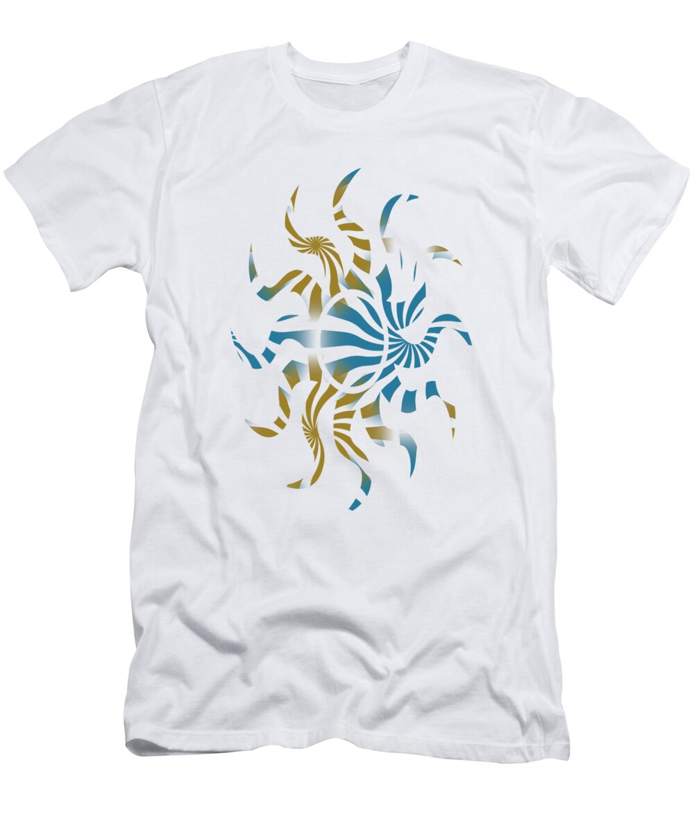 Abstract T-Shirt featuring the mixed media 3D Spiral Art by Christina Rollo