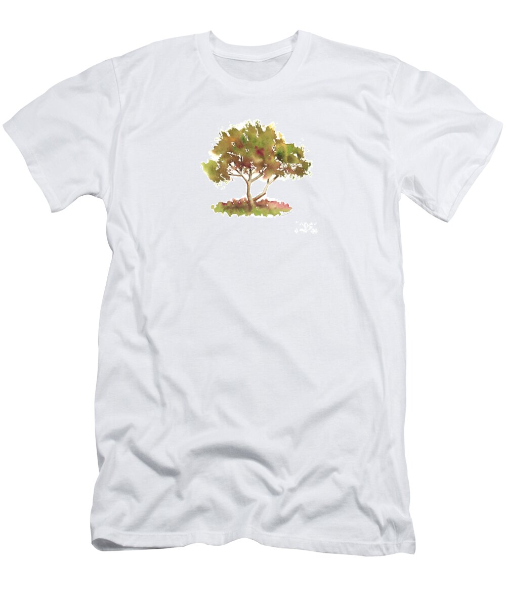 Watercolor Tree T-Shirt featuring the painting #4 Tree #4 by Amy Kirkpatrick