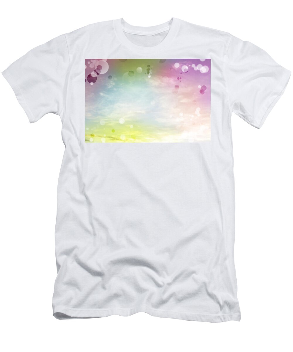 Background T-Shirt featuring the digital art Abstract background #497 by Les Cunliffe