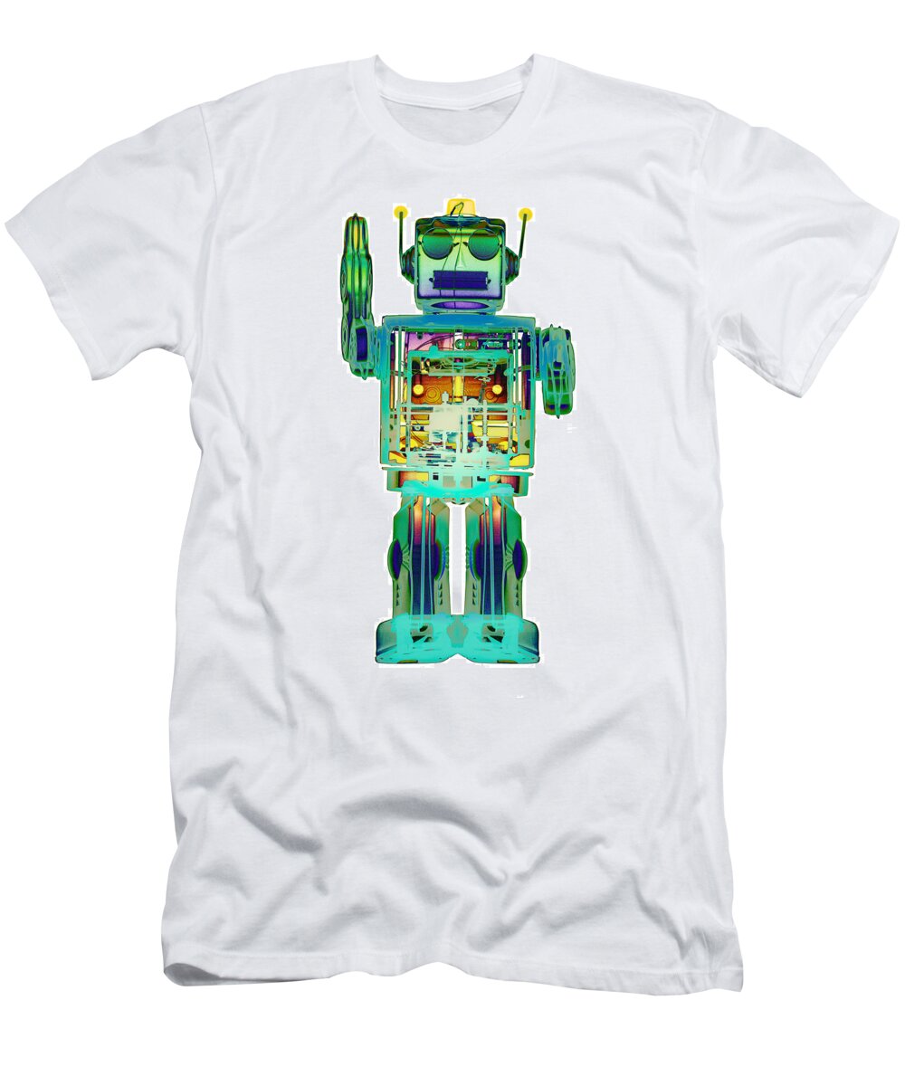 X-ray Art T-Shirt featuring the photograph 4N0D3X-ray Robot Art by Roy Livingston