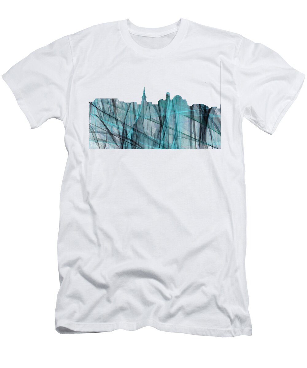 Alexandria Virginia Skyline T-Shirt featuring the digital art Alexandria Virginia Skyline #5 by Marlene Watson