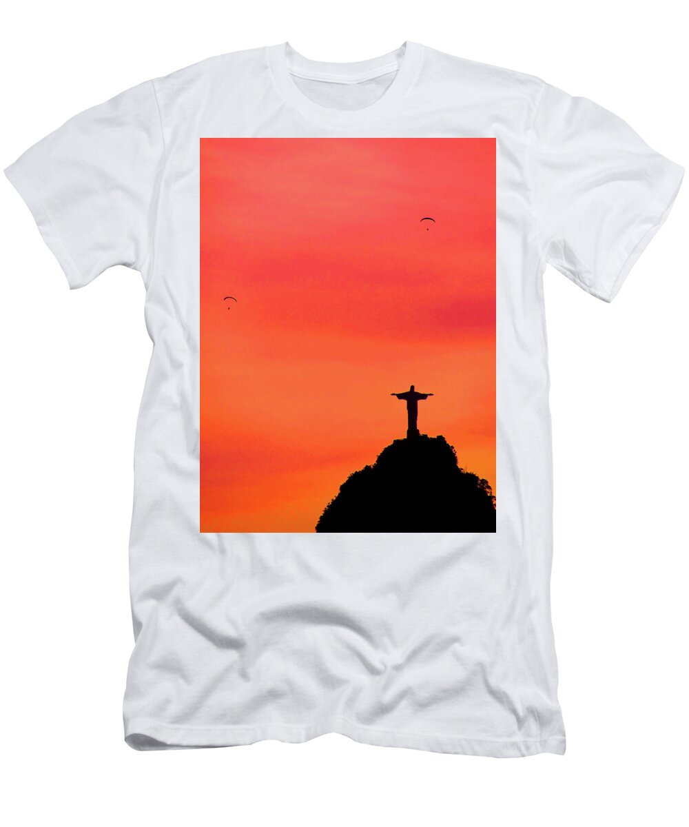 Rio De Janeiro T-Shirt featuring the photograph Cristo Redentor #5 by Cesar Vieira