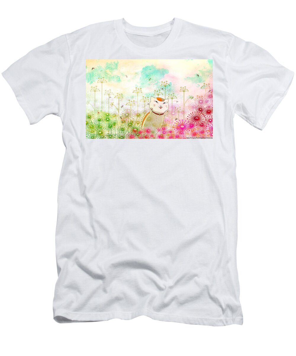 Natsume's Book Of Friends T-Shirt featuring the digital art Natsume's Book of Friends #5 by Super Lovely