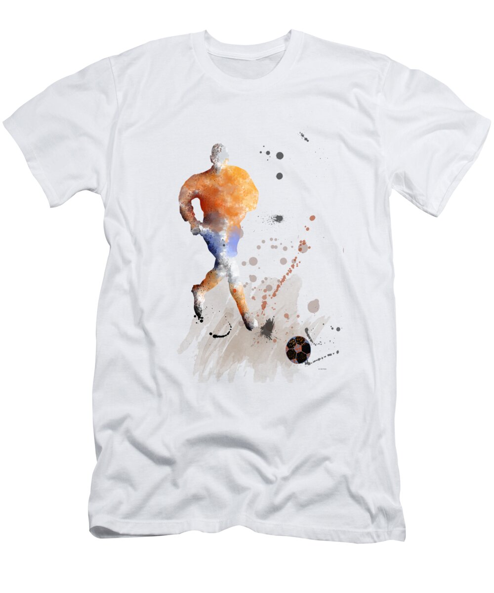 Football Player T-Shirt featuring the digital art Football Player #7 by Marlene Watson