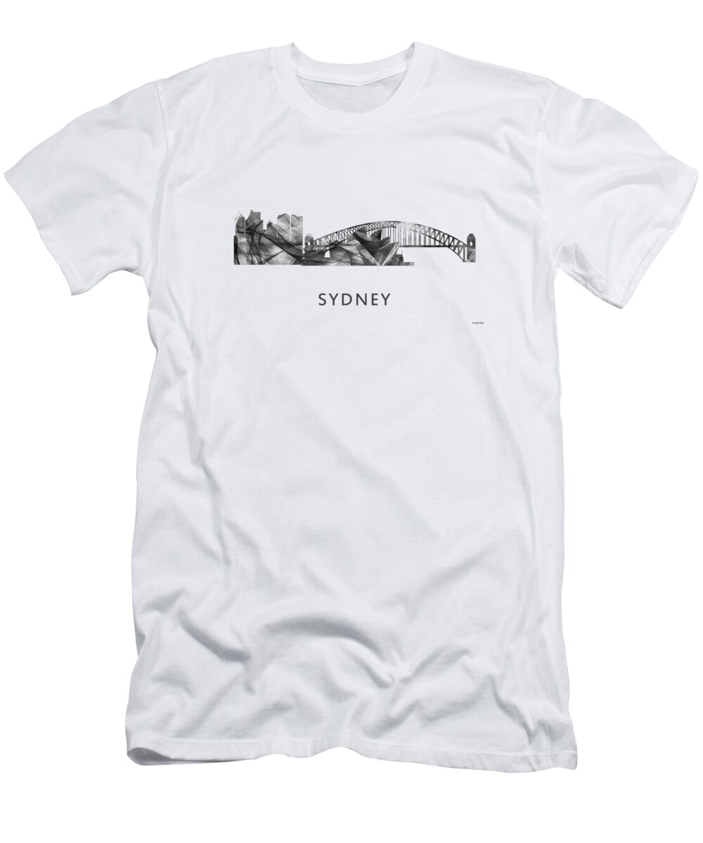 Sydney Australia Skyline T-Shirt featuring the digital art Sydney Australia Skyline #6 by Marlene Watson