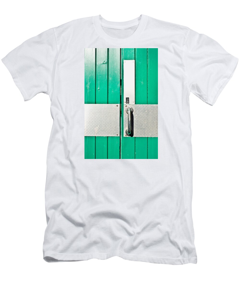Accessibility T-Shirt featuring the photograph Green door #7 by Tom Gowanlock