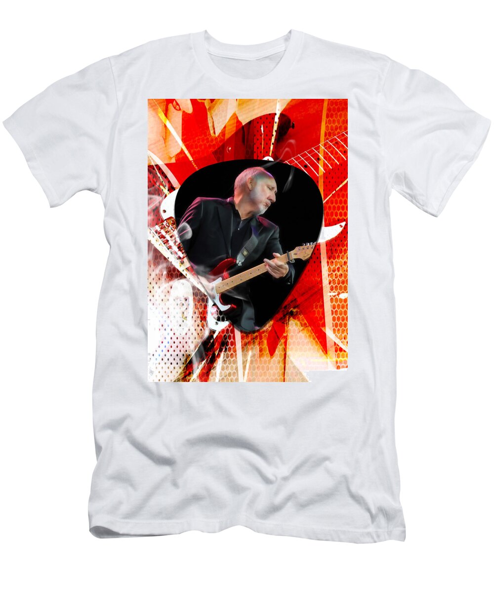 Pete Townshend T-Shirt featuring the mixed media Pete Townshend Art #7 by Marvin Blaine