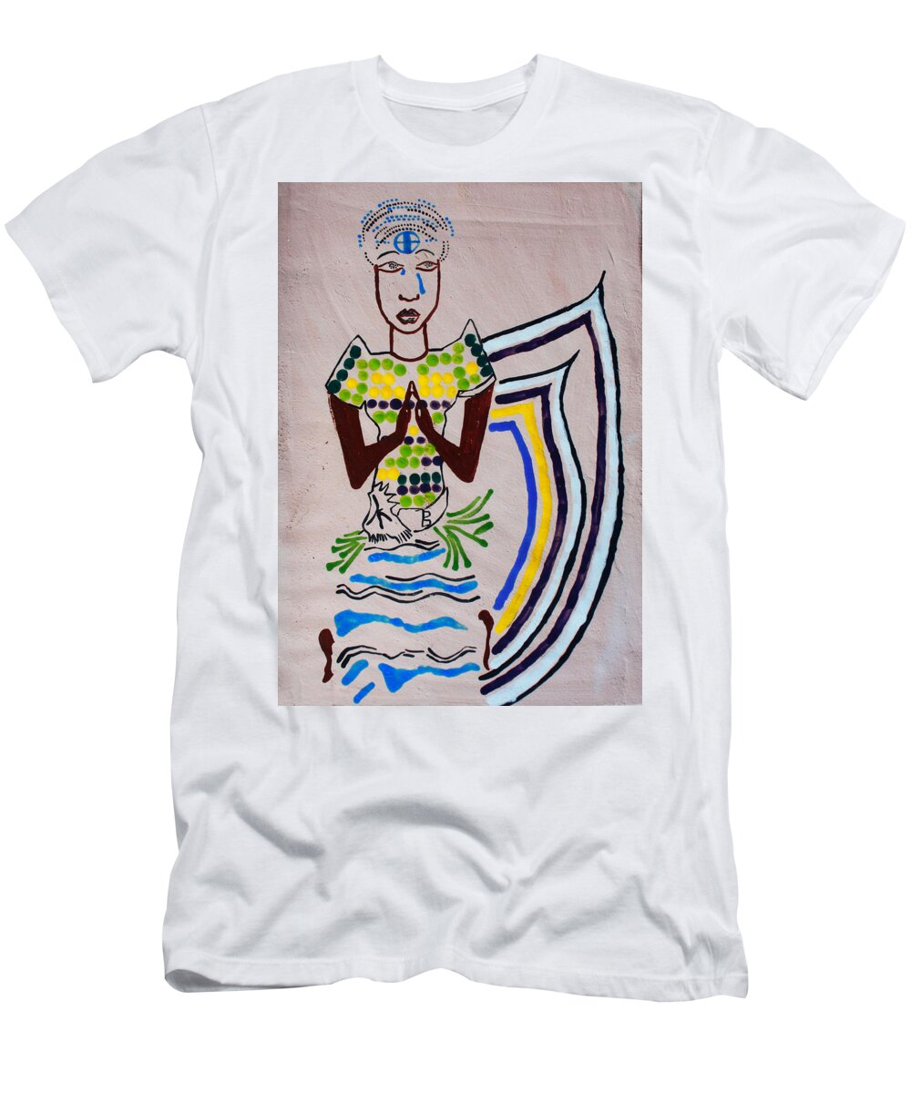 Jesus T-Shirt featuring the painting Wise Virgin #9 by Gloria Ssali