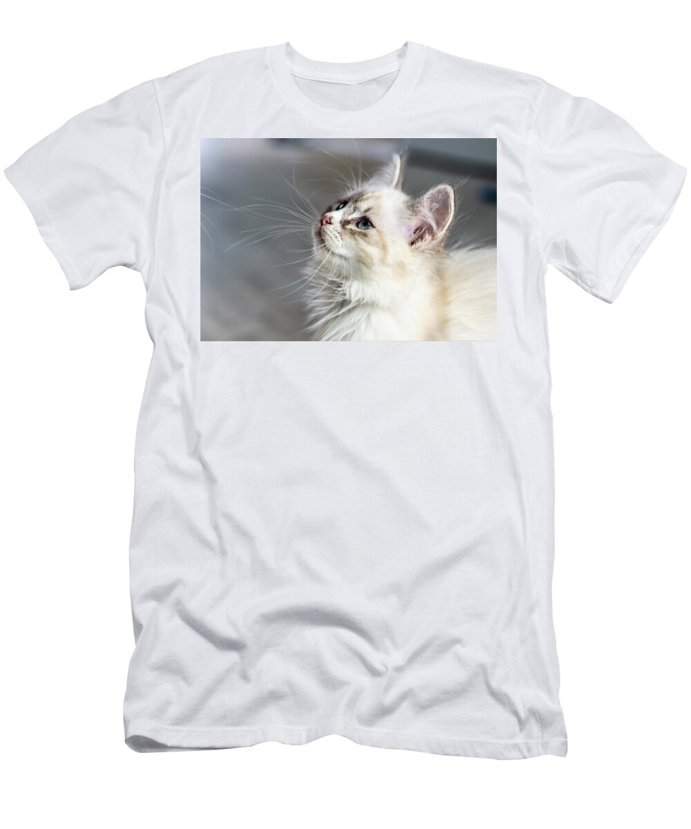 Cat T-Shirt featuring the digital art Cat #97 by Maye Loeser