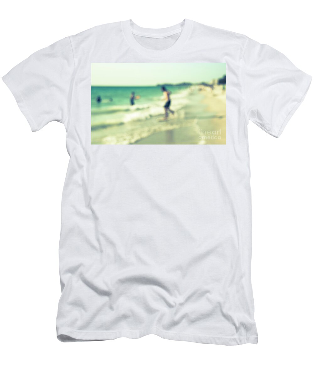 Beach T-Shirt featuring the photograph a day at the beach III by Hannes Cmarits