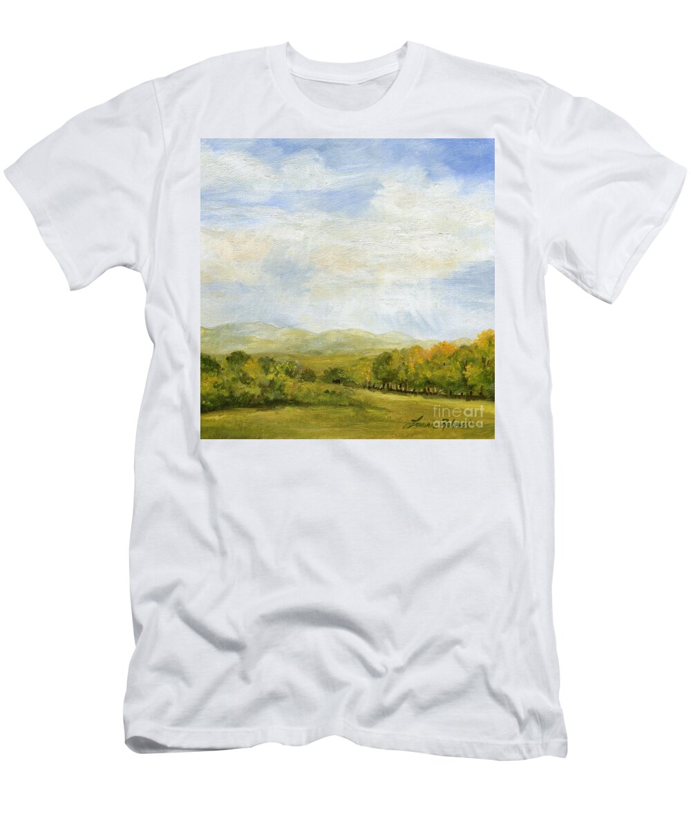 Oil On Canvas T-Shirt featuring the painting A Day in Autumn by Laurie Rohner