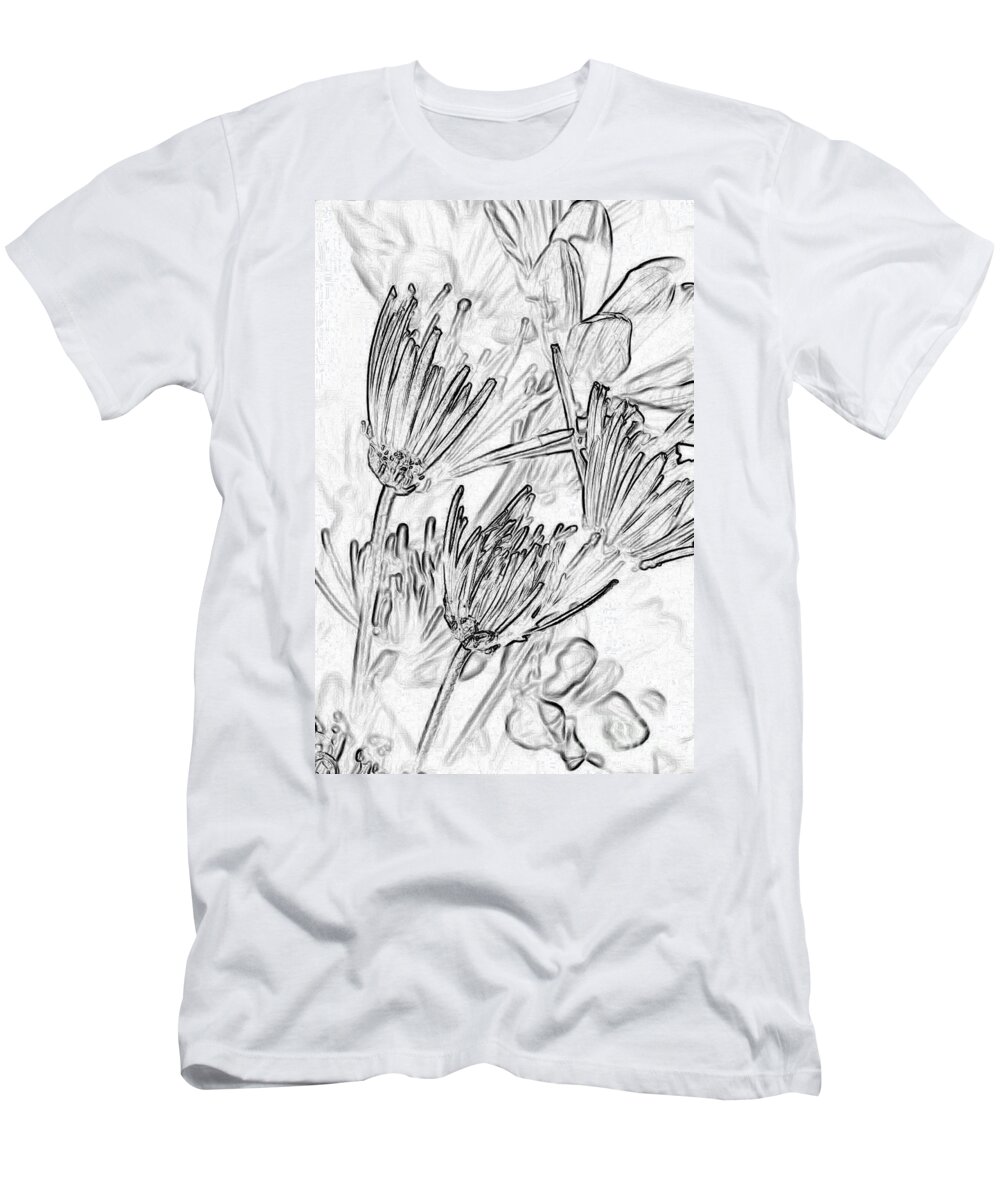 Flowers T-Shirt featuring the photograph A Flower Sketch by Julie Lueders 