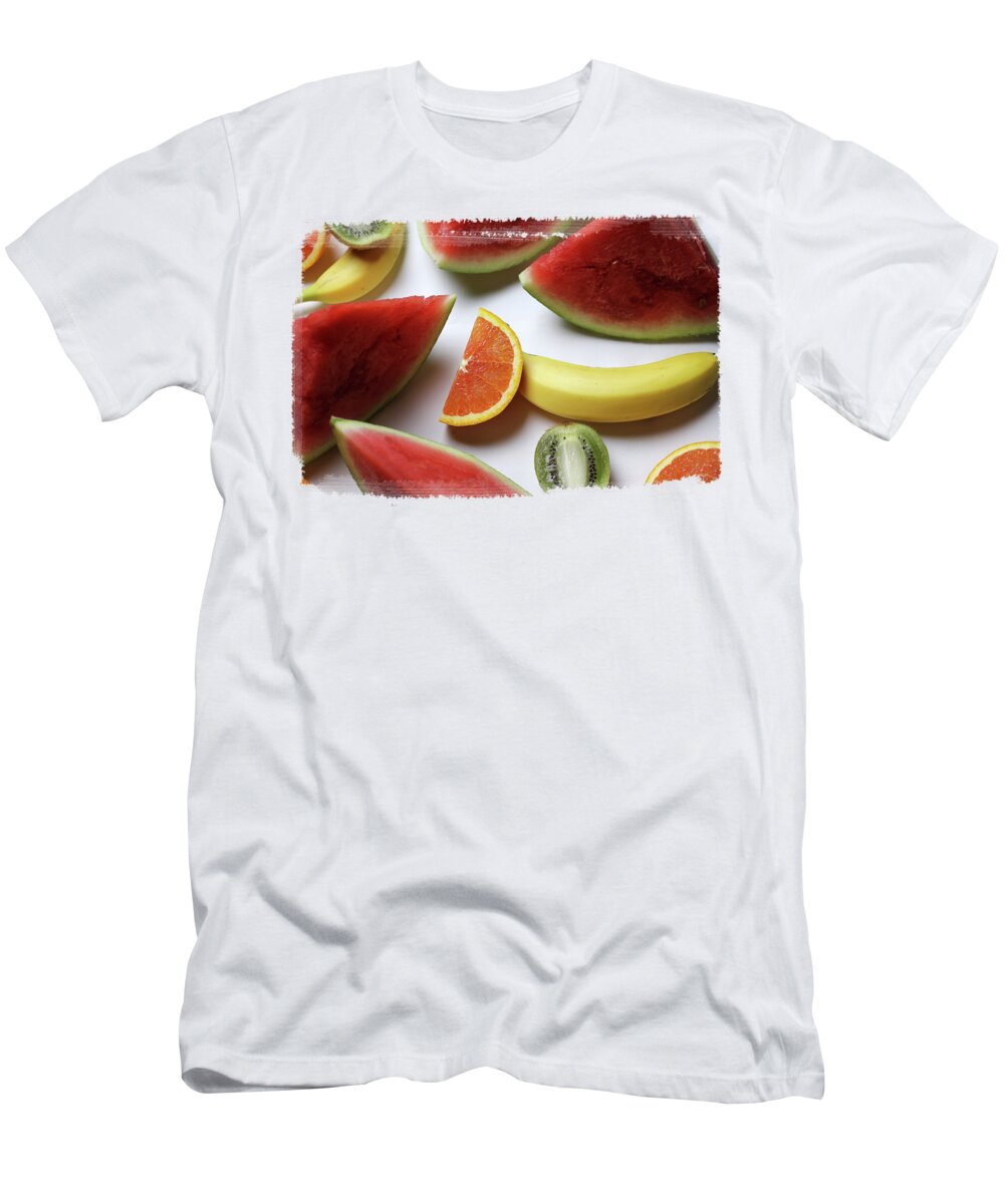 Kiwi T-Shirt featuring the photograph A Fruit Frenzy by K R Burks