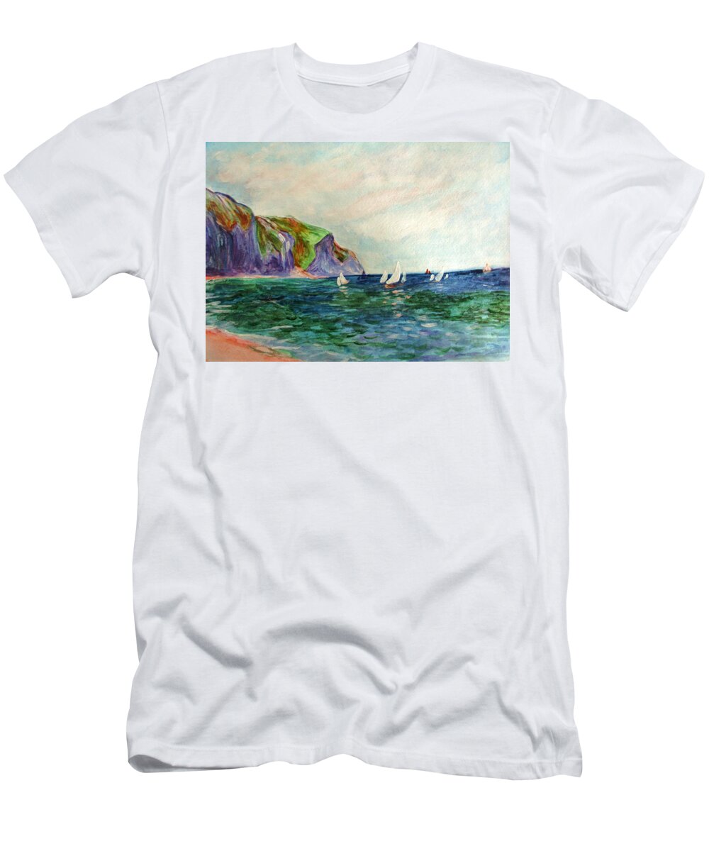 Landscape T-Shirt featuring the painting A little Monet by Julie Lueders 