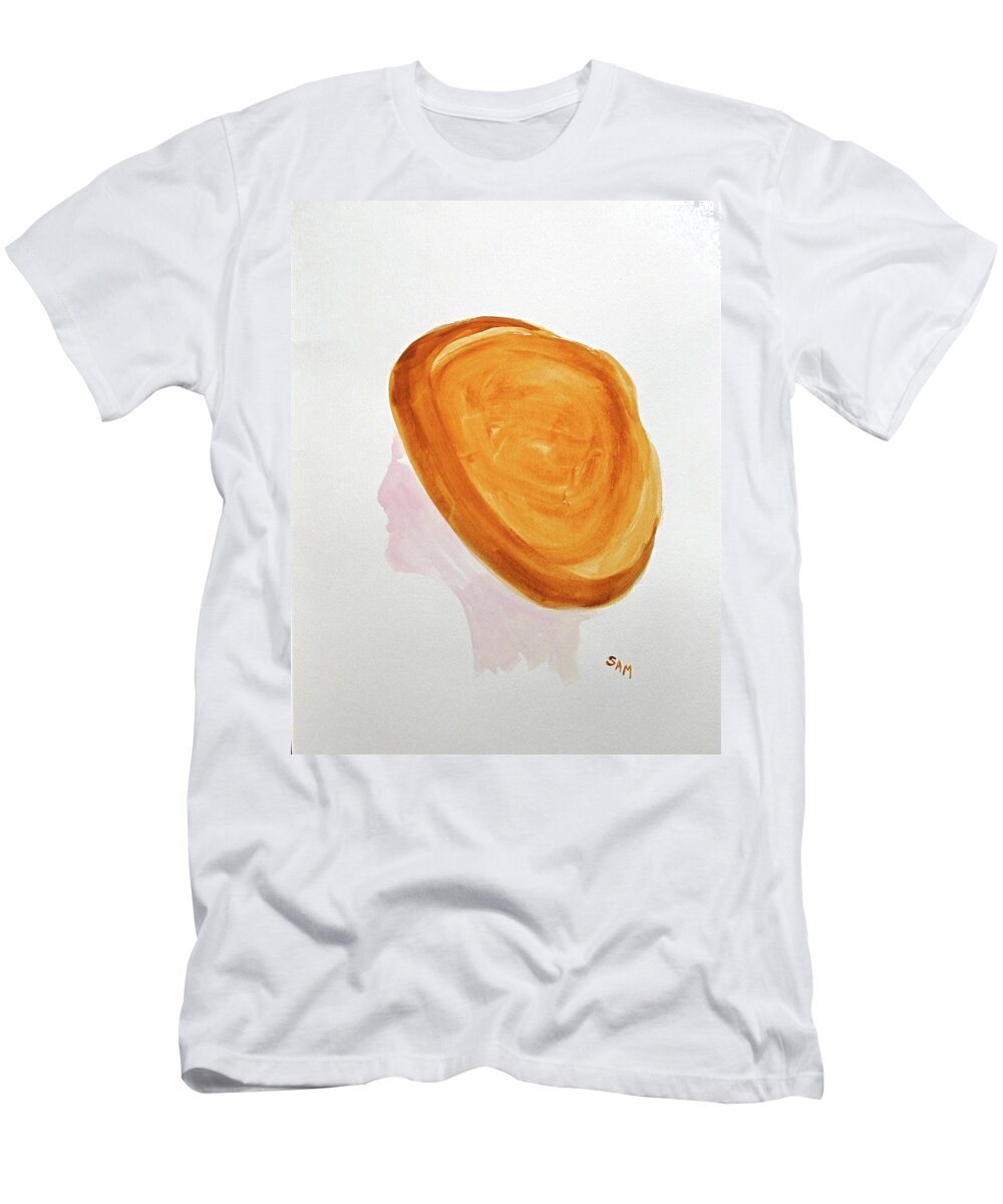 Hat T-Shirt featuring the painting A Simple Hat by Sandy McIntire