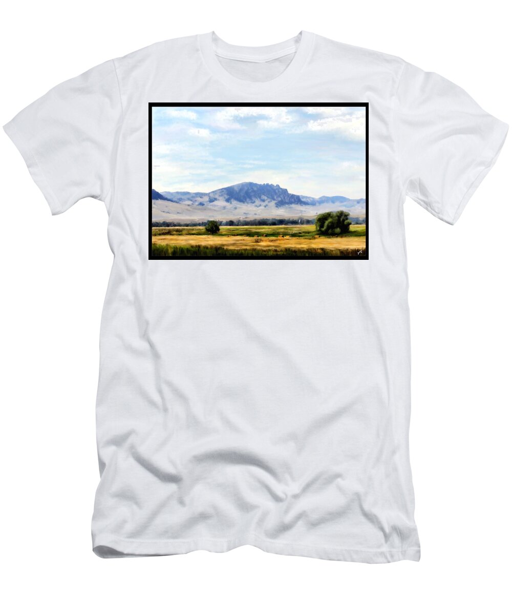 Digital Art T-Shirt featuring the painting A Sleeping Giant by Susan Kinney