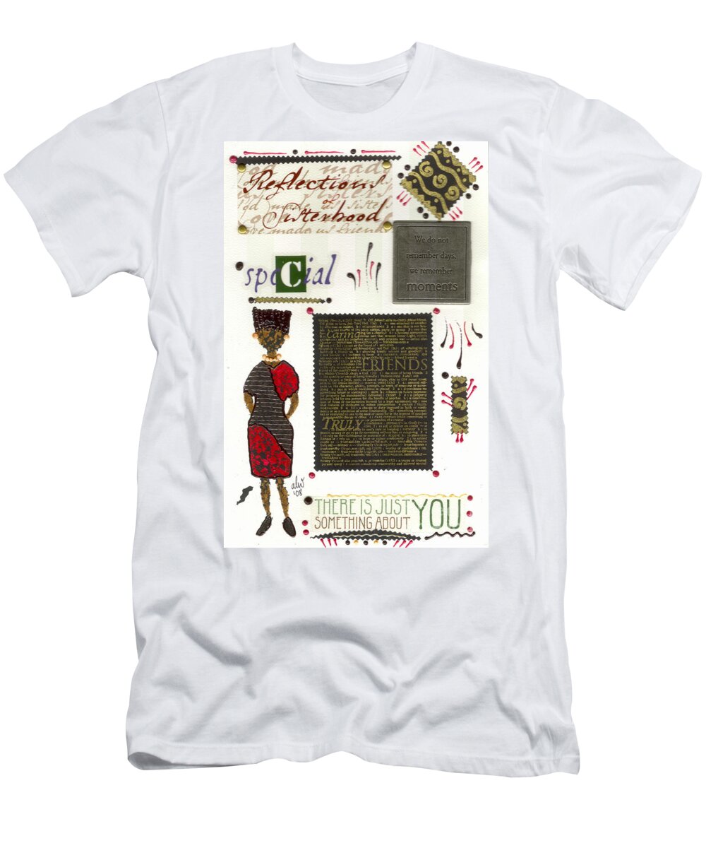 Gretting Cards T-Shirt featuring the mixed media A Special Friend by Angela L Walker