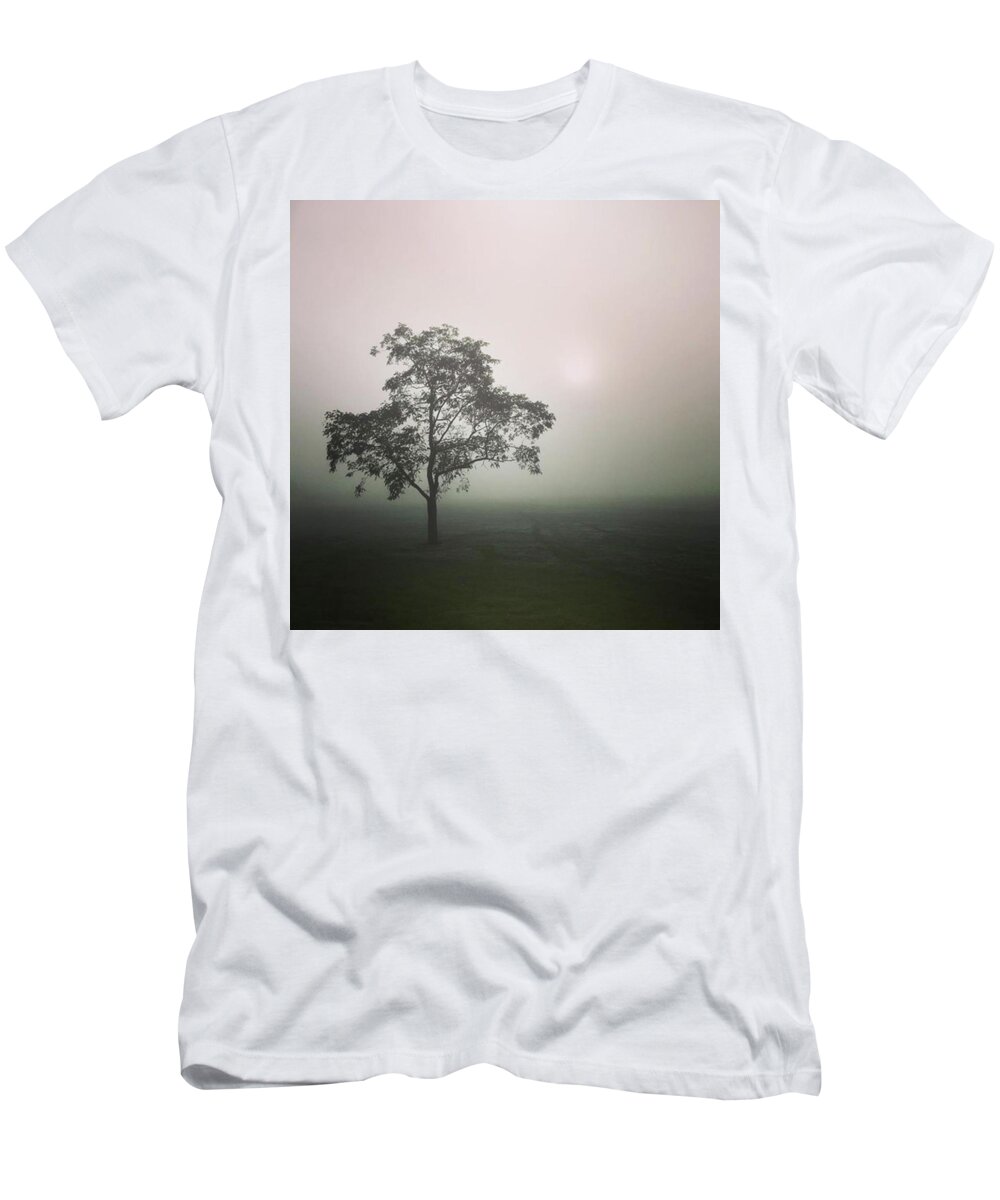 Fog T-Shirt featuring the photograph A Walk Through The Clouds #fog #nuneaton by John Edwards