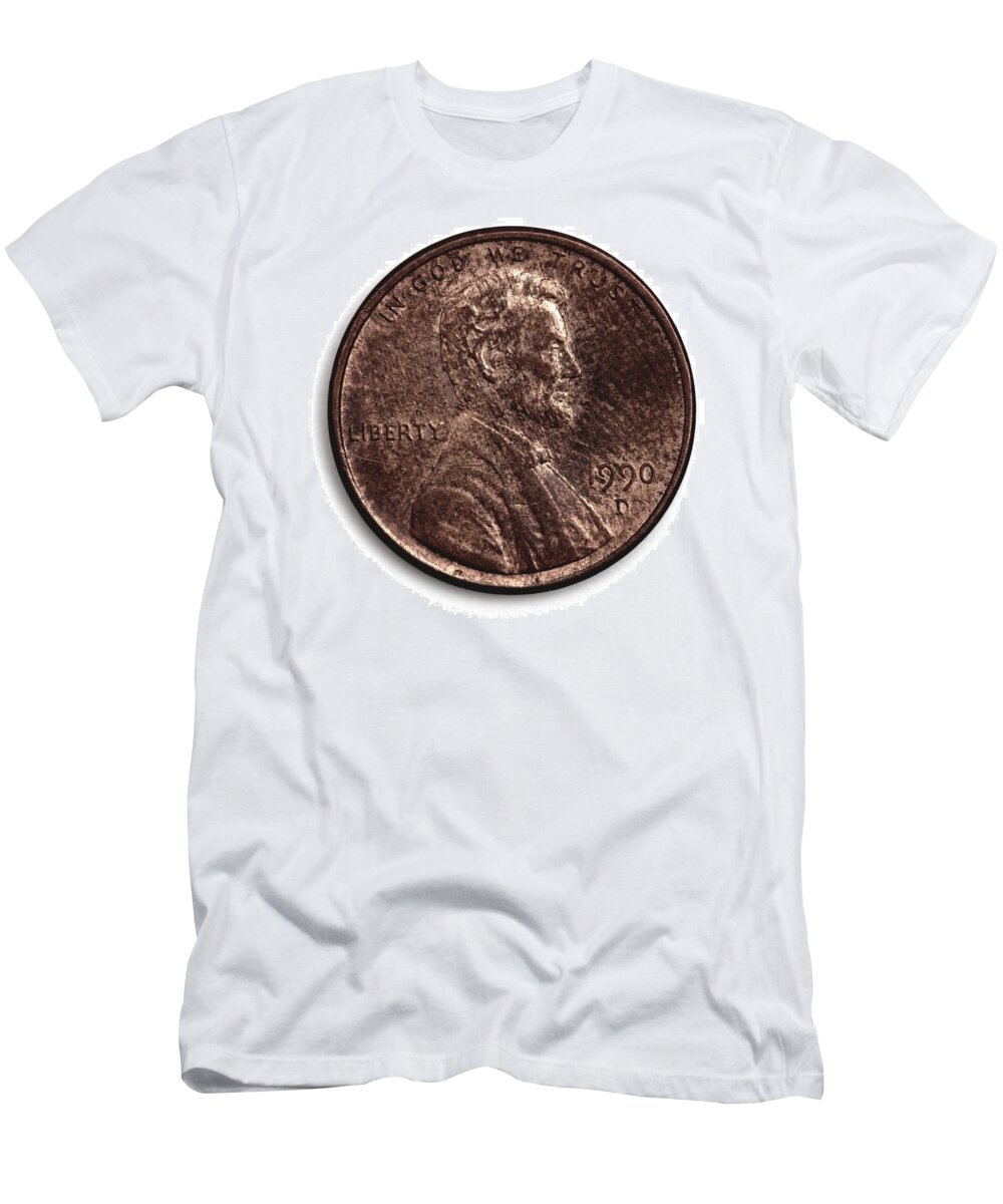 Abraham Lincoln Penny Cent Coin T-Shirt featuring the photograph Abe by Ian Sanders