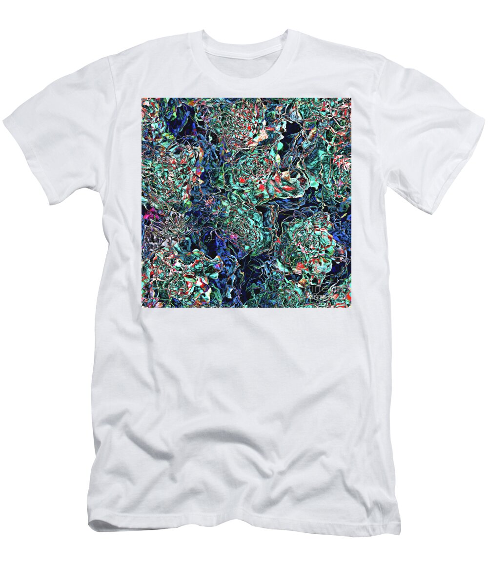 Pattern T-Shirt featuring the digital art Abstract Pattern of Colors by Phil Perkins