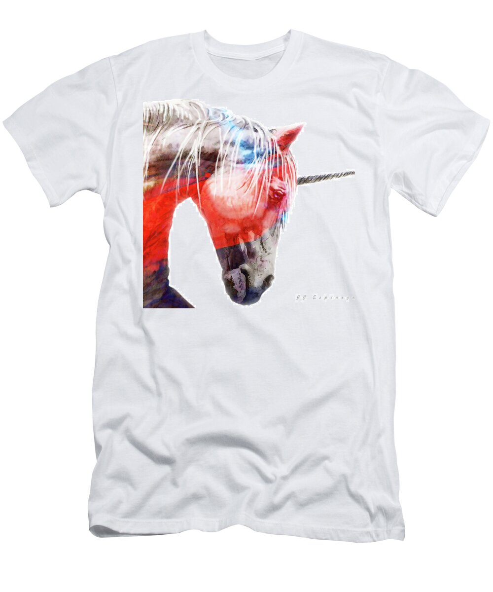 Original T-Shirt featuring the digital art R . H .  E .  A   by J U A N - O A X A C A