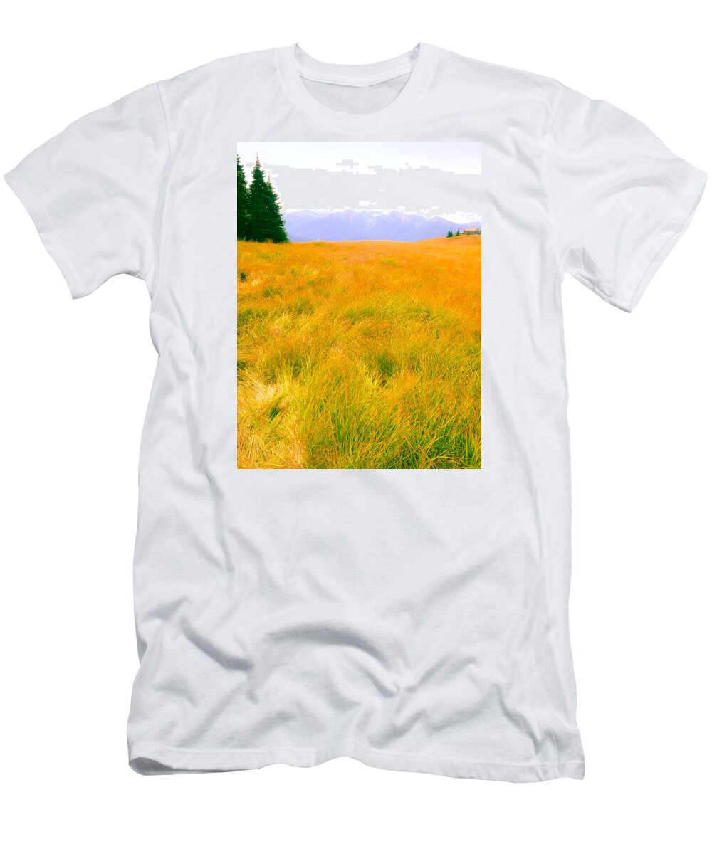 Field T-Shirt featuring the photograph Across the Summer Meadow by Ronda Broatch