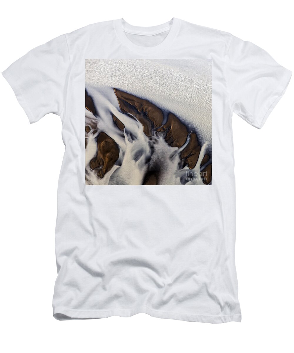 Thosa T-Shirt featuring the photograph Aerial photo thjosa iceland by Gunnar Orn Arnason