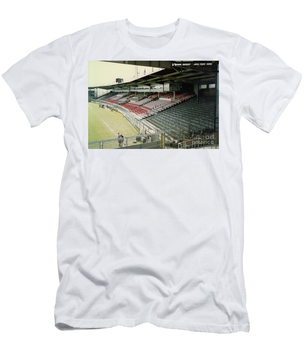 Ajax T-Shirt featuring the photograph Ajax Amsterdam - De Meer Stadion - South Side Main Grandstand 2 - April 1996 by Legendary Football Grounds