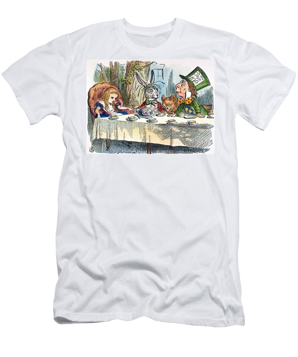 1865 T-Shirt featuring the drawing Alices Mad-tea Party, 1865 by Granger