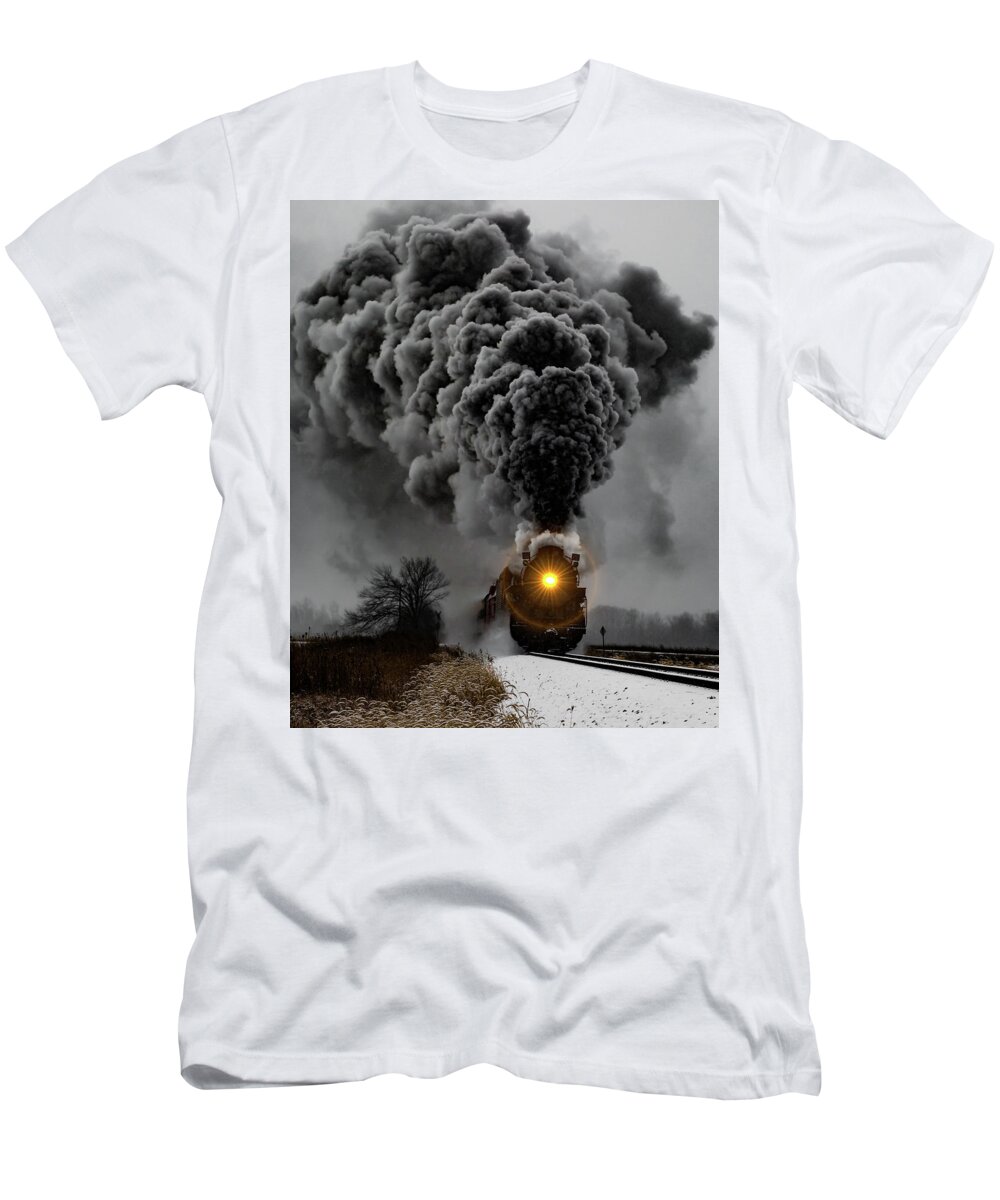 Polar Express T-Shirt featuring the photograph All Aboard the Polar Express by Joe Holley