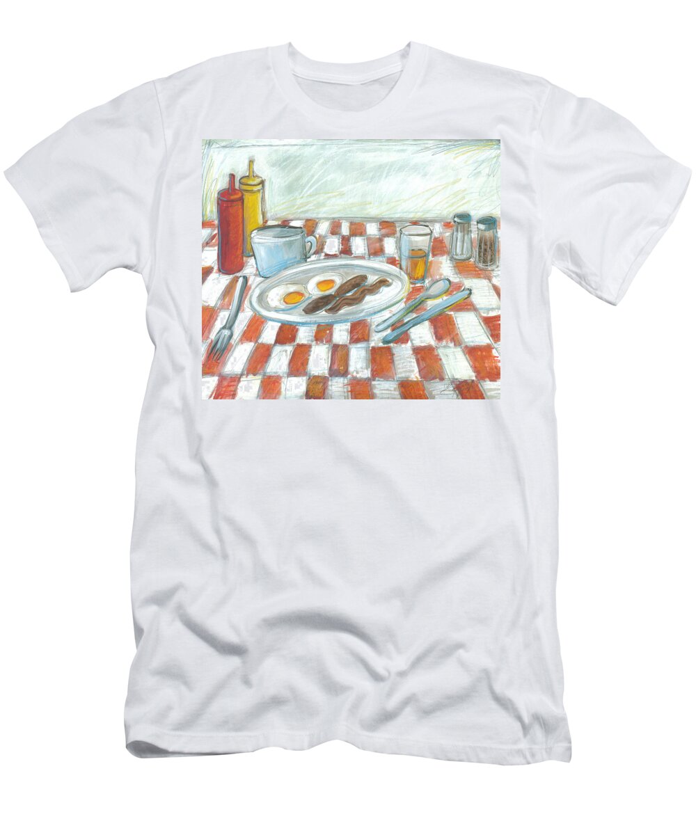 Ketchup Bottle T-Shirt featuring the painting All American Breakfast 2 by Gerry High